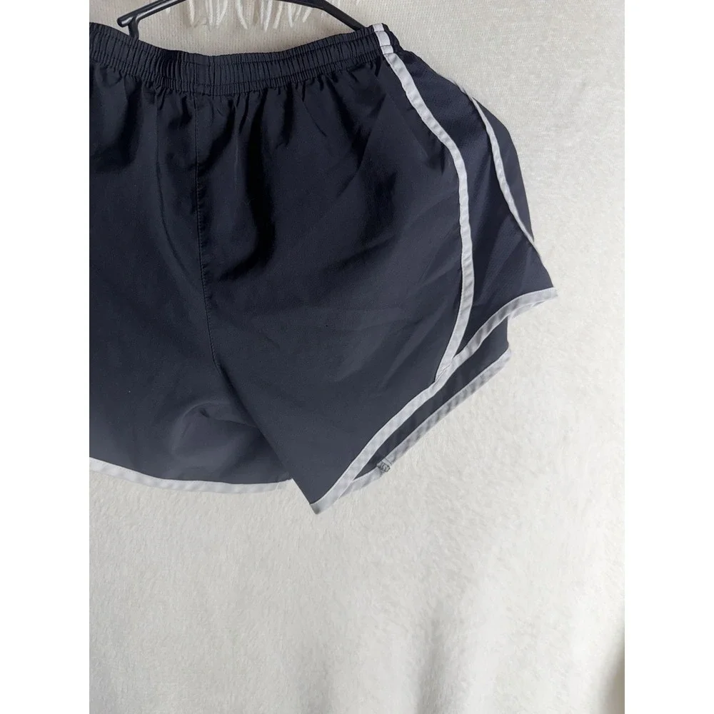 Nike Dri-FIT Shorts Womens XL Black Gray Tempo Running Athletic Lined Swoosh